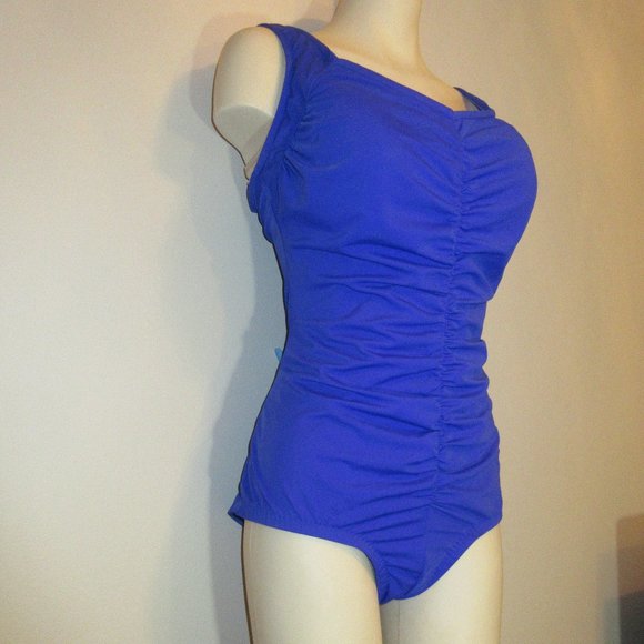 NWT Maxine of Hollywood Royal Blue Swim Suit size L/XL - Picture 2 of 9